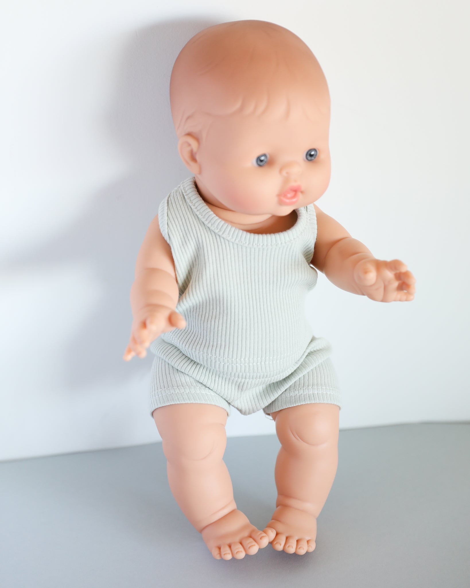 Minikane Doll Clothes | Baby Boy Doll Tank Set (Mint)