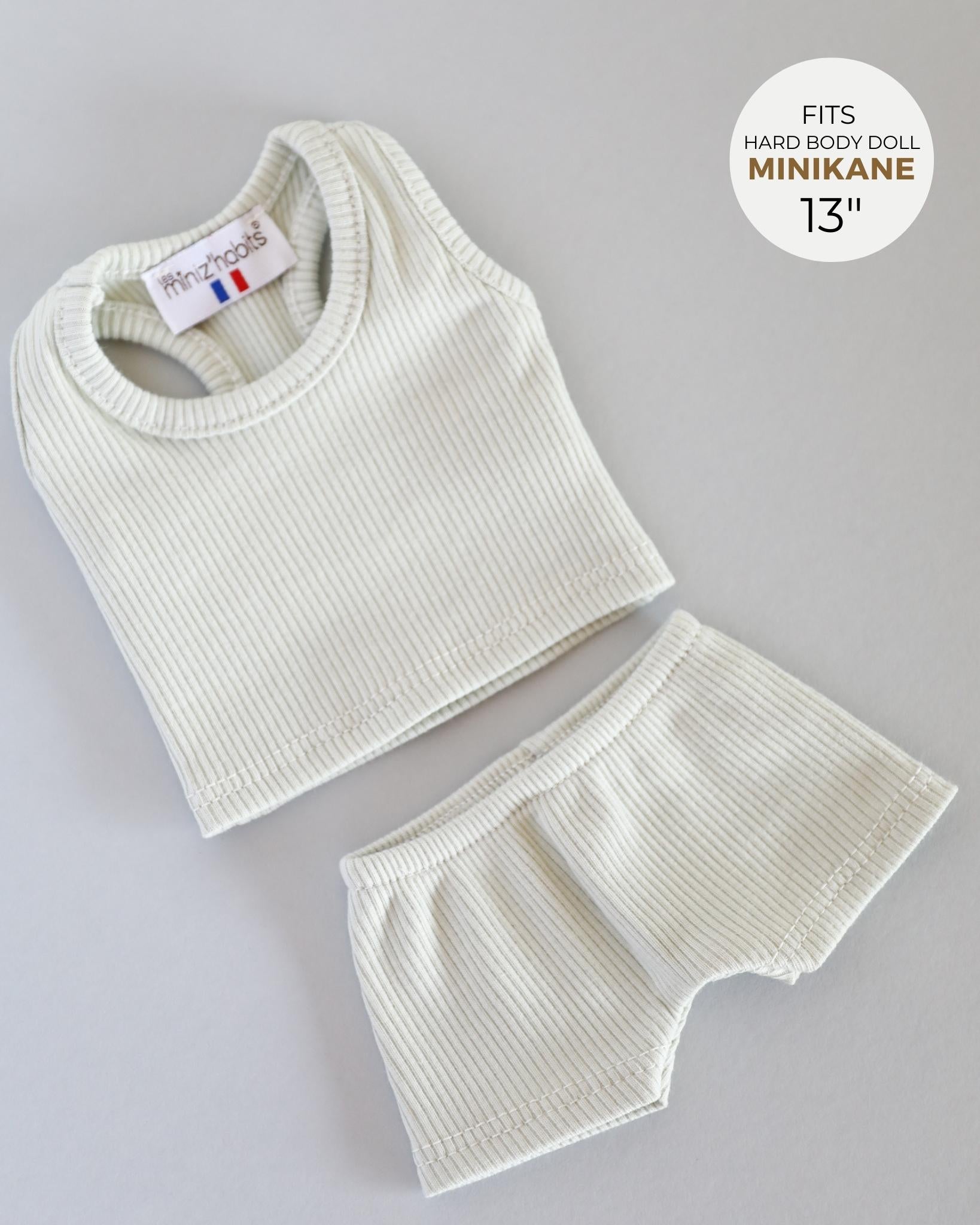 Minikane Doll Clothes | Baby Boy Doll Tank Set (Mint)