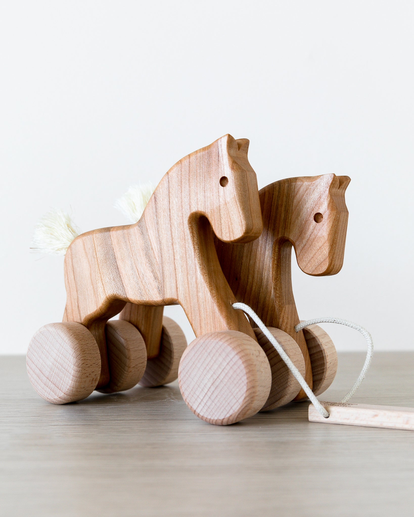 BAJO | Double Horses Wooden Pull Toy