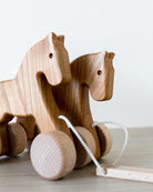 BAJO | Double Horses Wooden Pull Toy