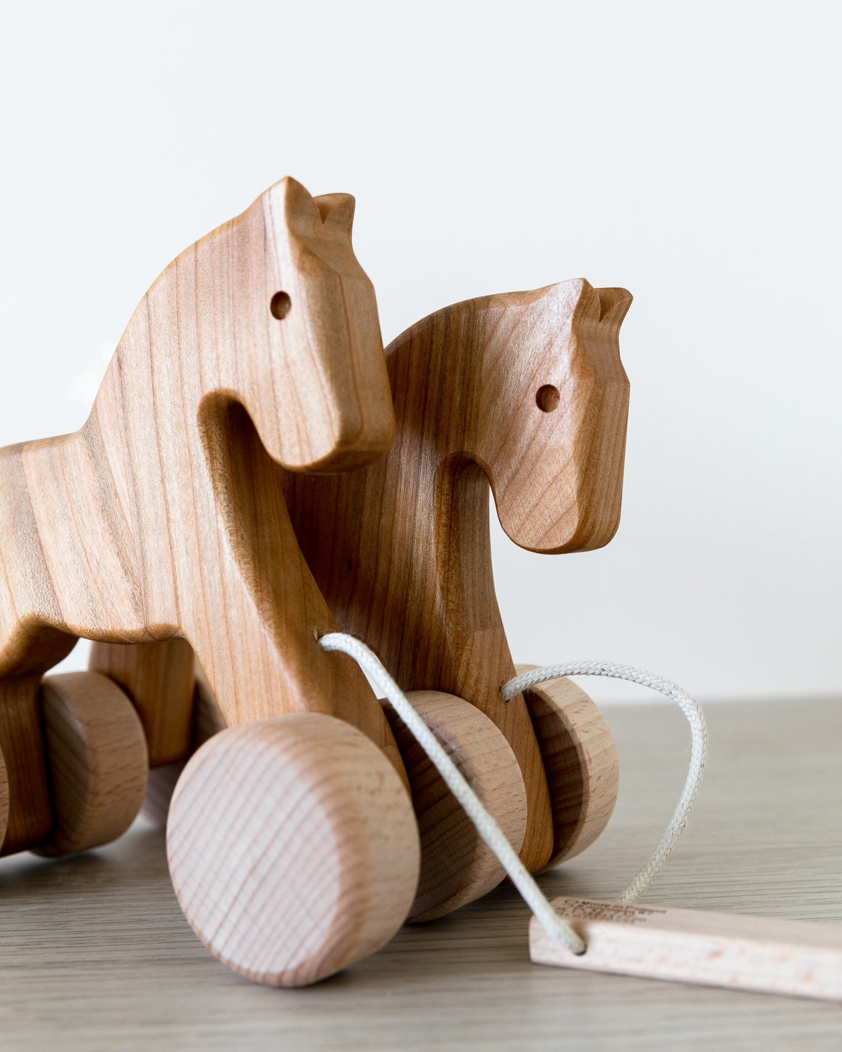 BAJO | Double Horses Wooden Pull Toy