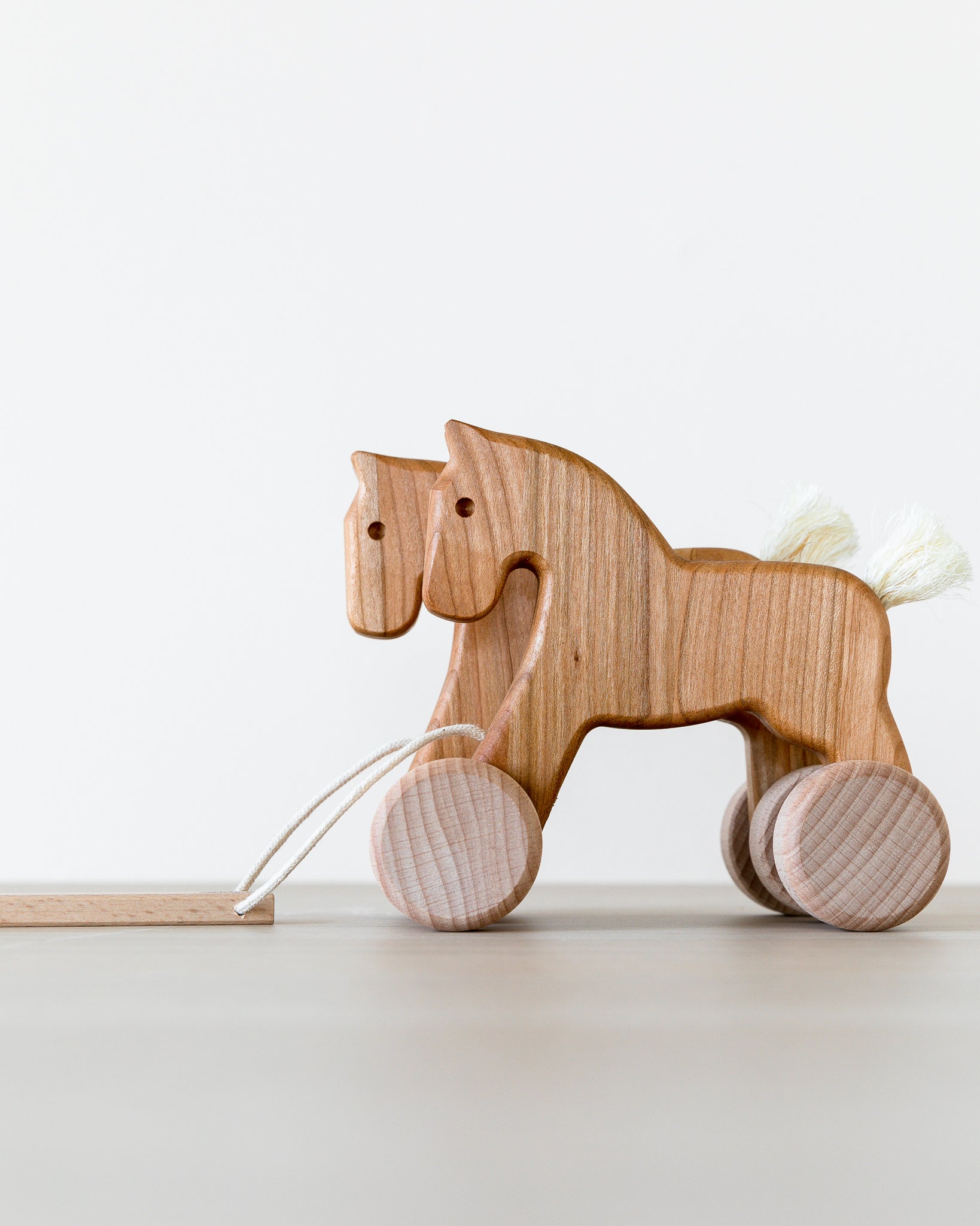 BAJO | Double Horses Wooden Pull Toy