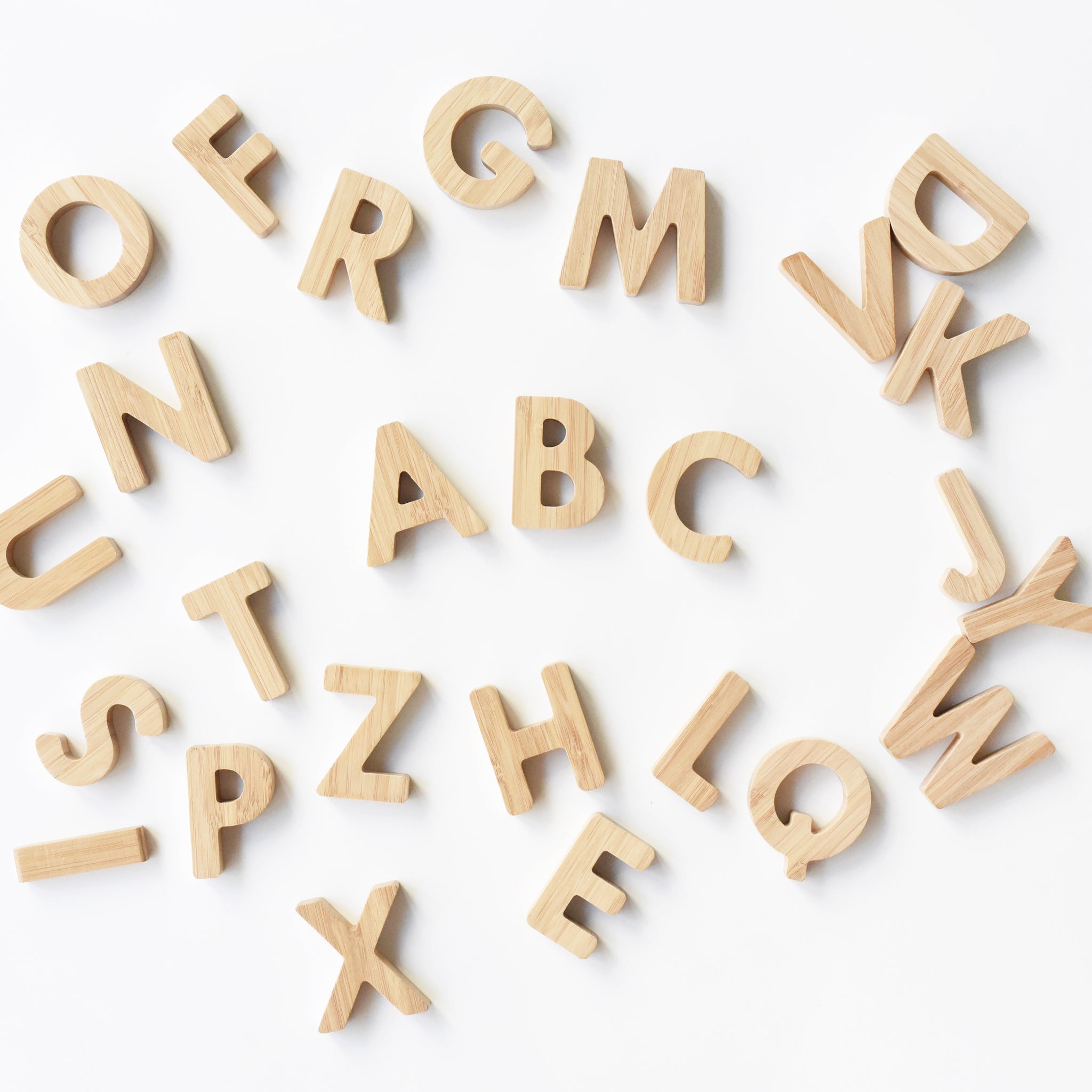 Bamboo Alphabet Letters