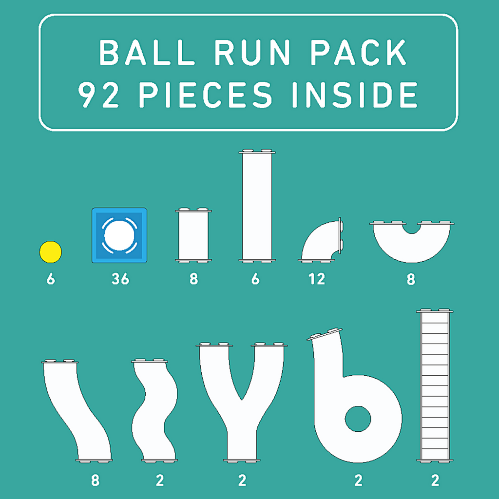 Connetix Tiles RAINBOW 92 Piece Ball Run Pack