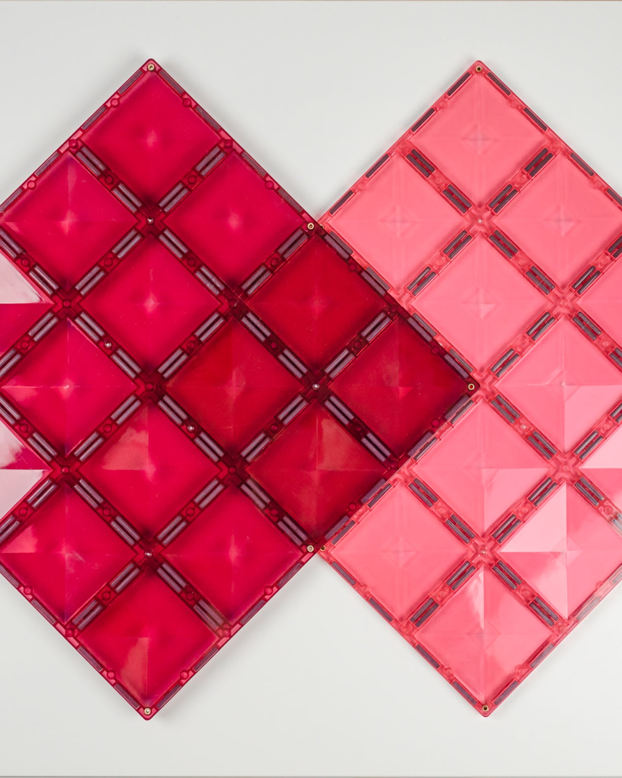 Connetix Tiles PASTEL 2 Piece Base Plate Pack - Pink & Berry