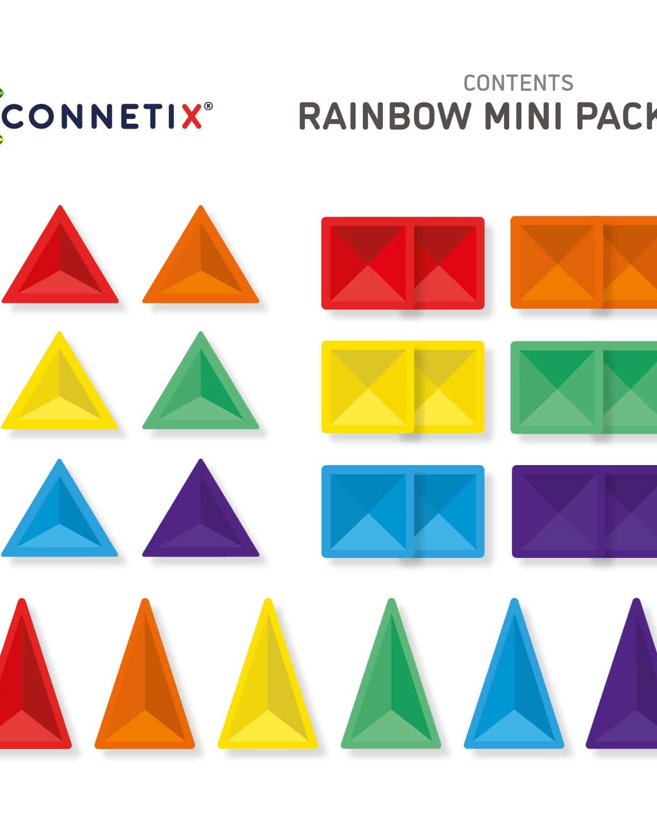 Connetix Tiles RAINBOW 24 Piece Mini Pack