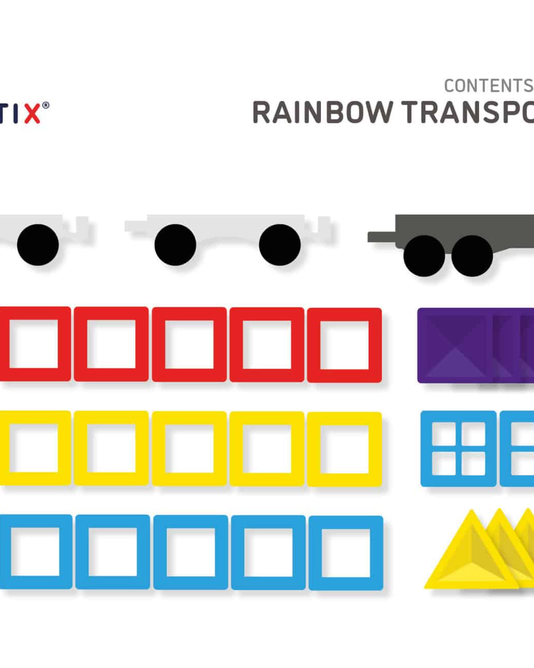 Connetix Tiles RAINBOW 50 Piece Transport Pack