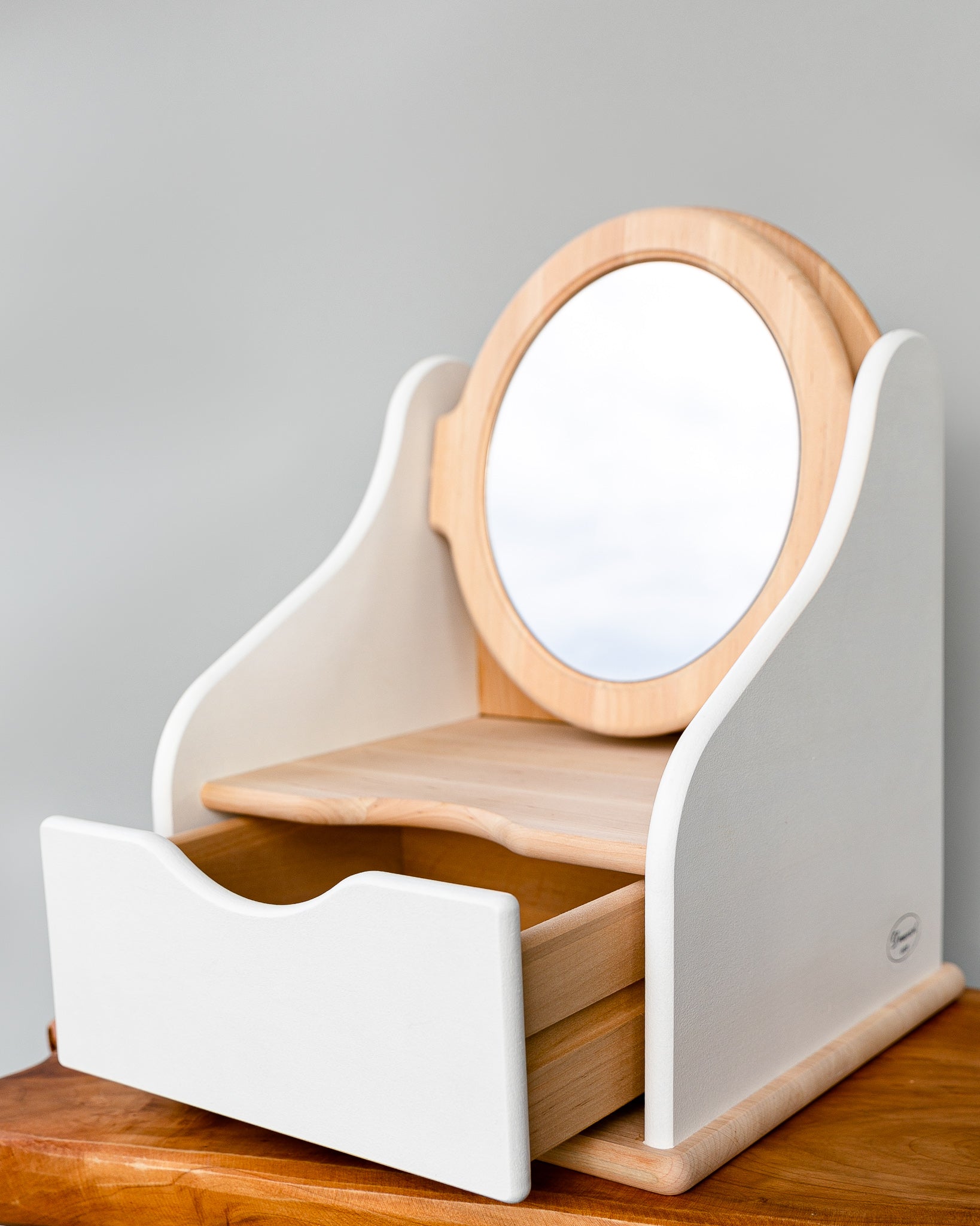 Wooden Toy Vanity Table - White