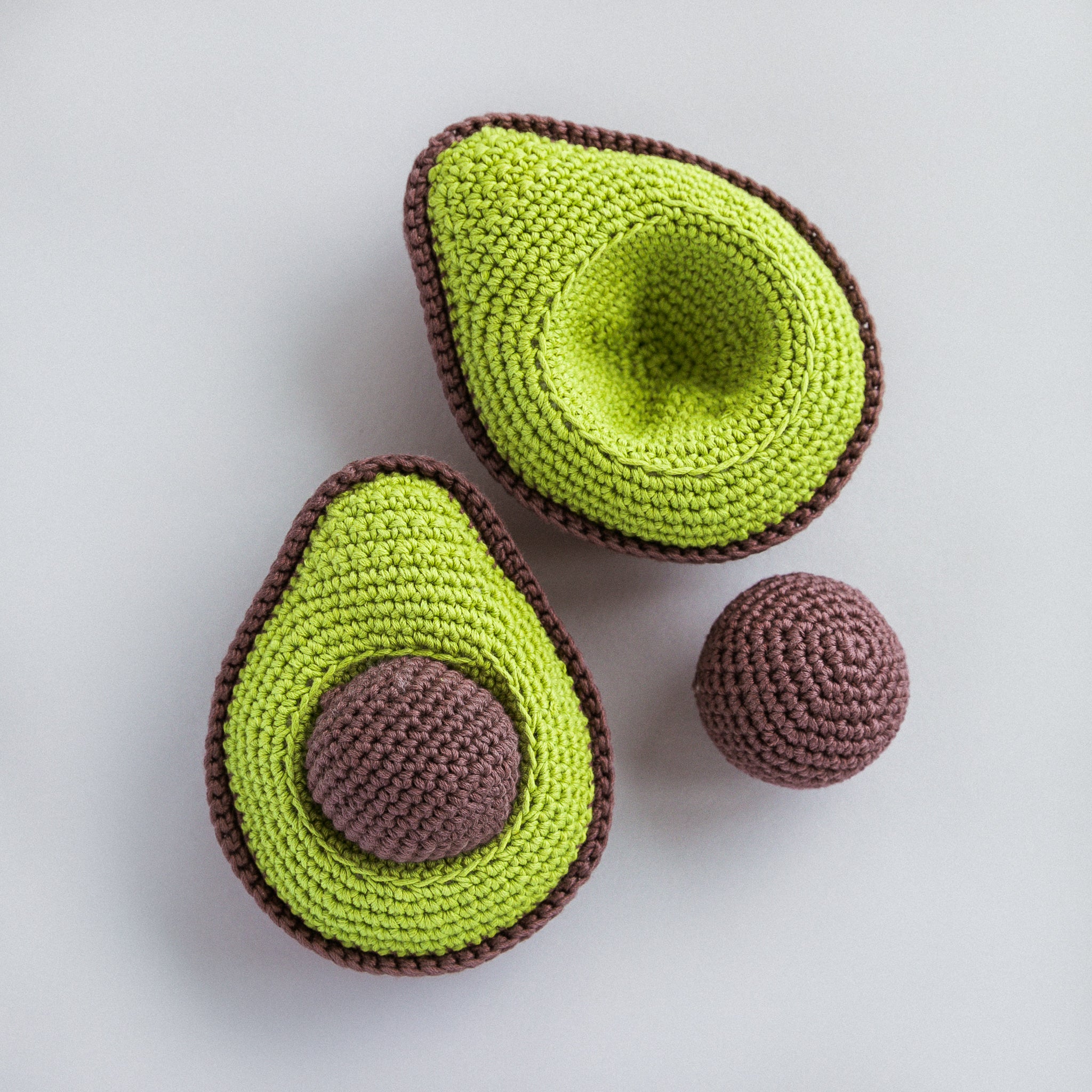 Handmade Avocado Rattle, Play Food
