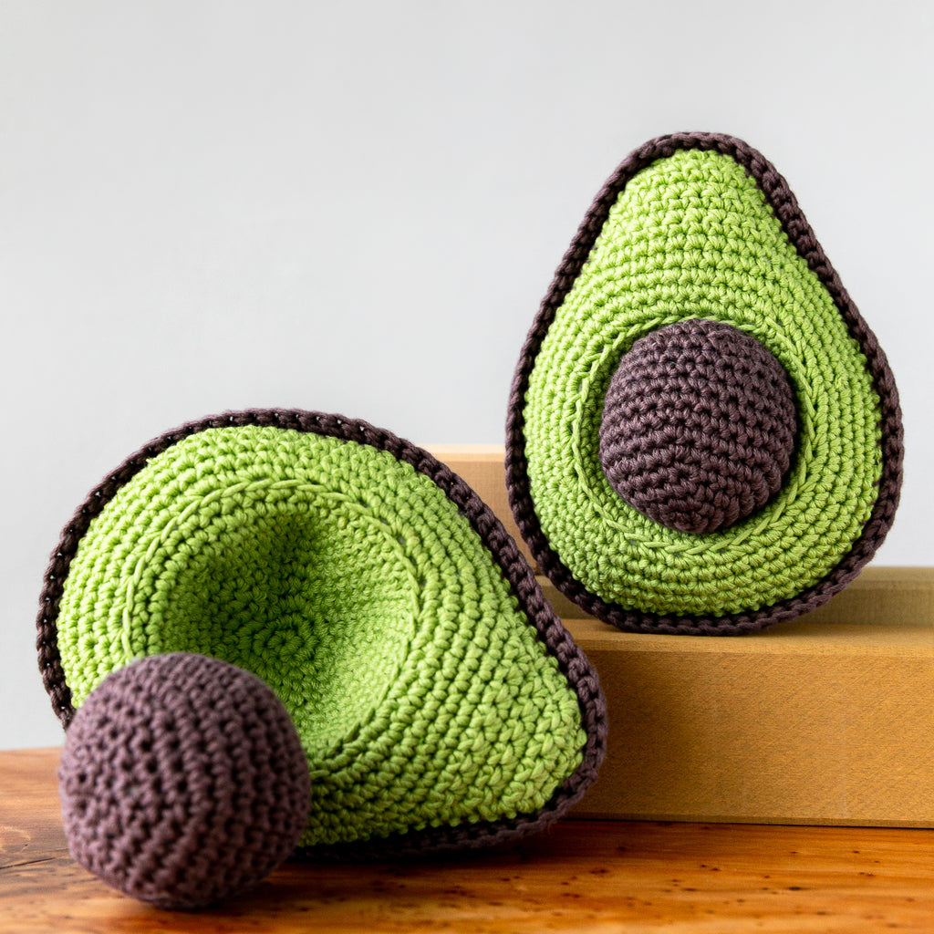 Handmade Avocado Rattle, Play Food