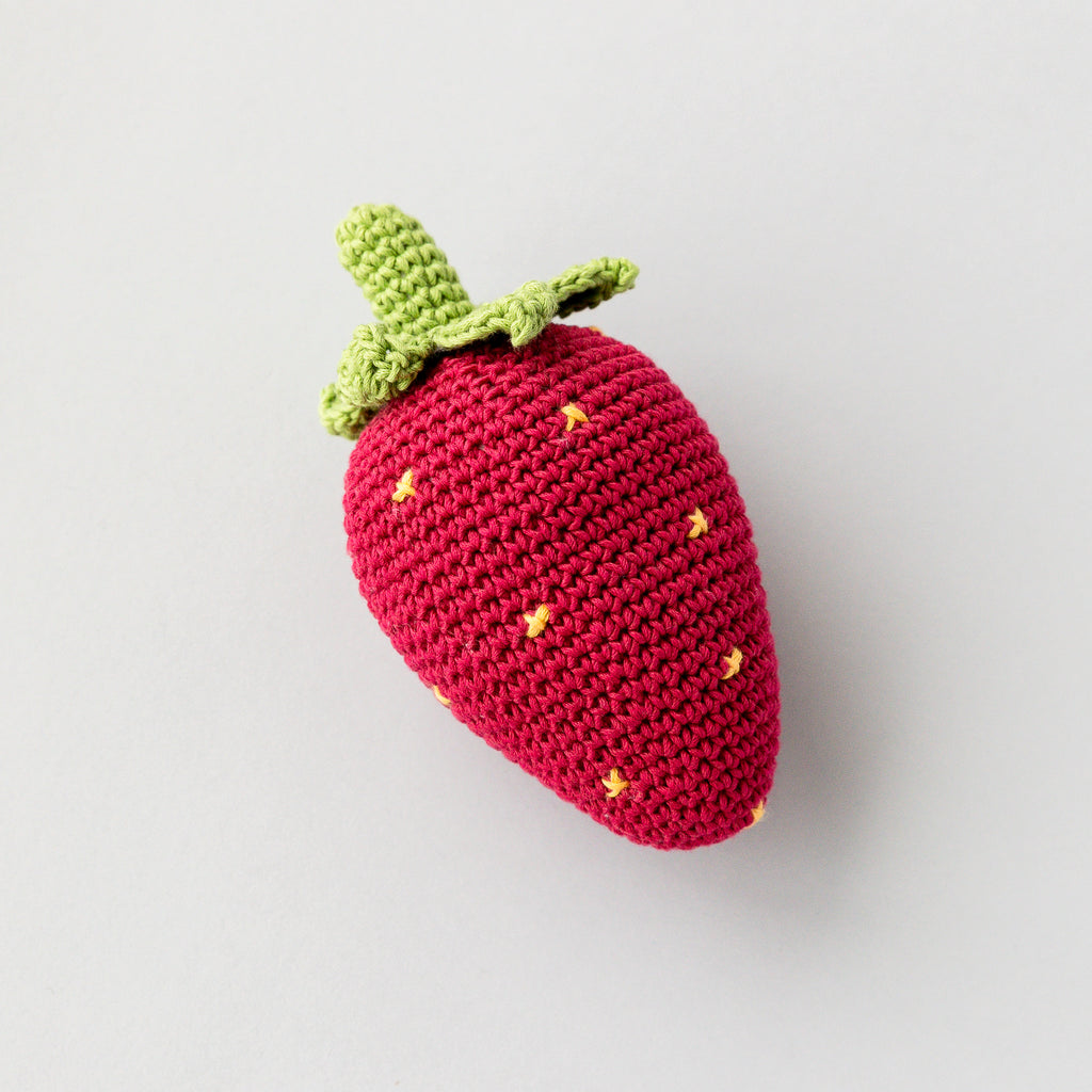 Handmade Strawberry Rattle, Play Food