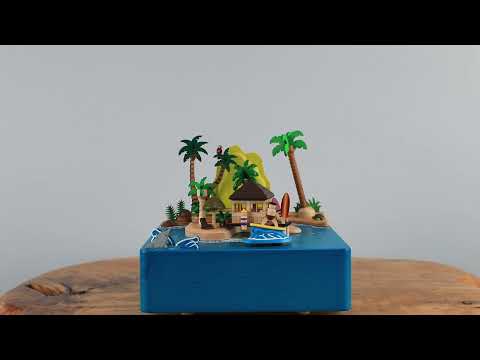 Wooden Music Box - Sunshine Island