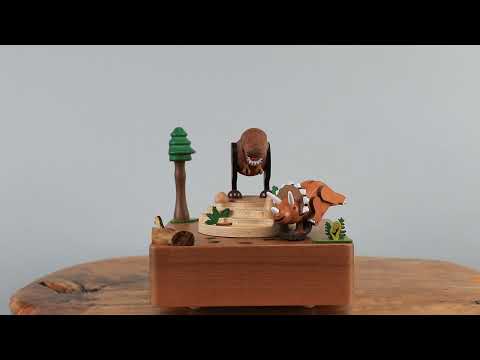 Wooden Music Box - Dinosaur T-Rex