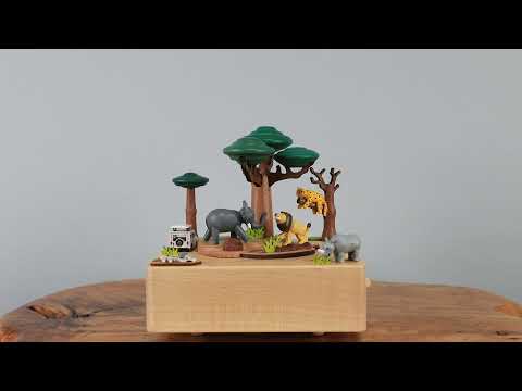 Wooden Music Box - Safari