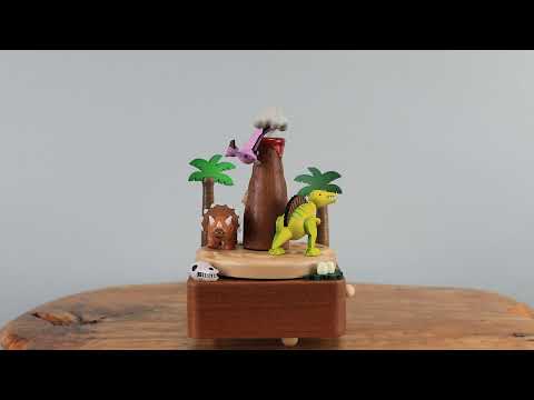 Wooden Music Box - Dinosaur Land