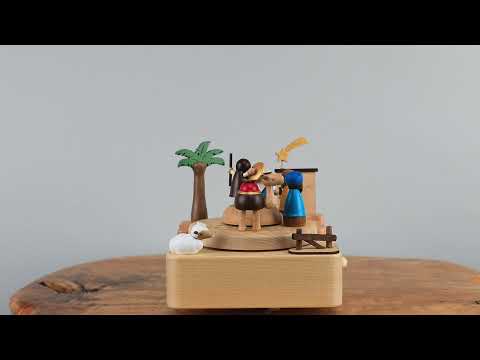 Wooden Music Box - Nativity Scene