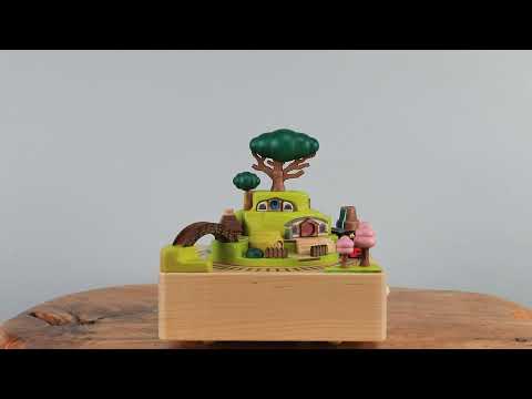 Wooden Music Box - Spring Train