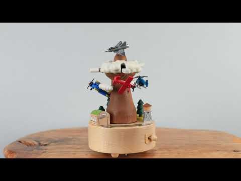 Wooden Music Box - Airplane