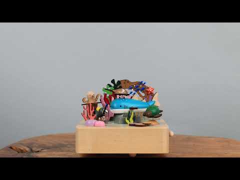 Wooden Music Box - Whale Shark & Sea Friends