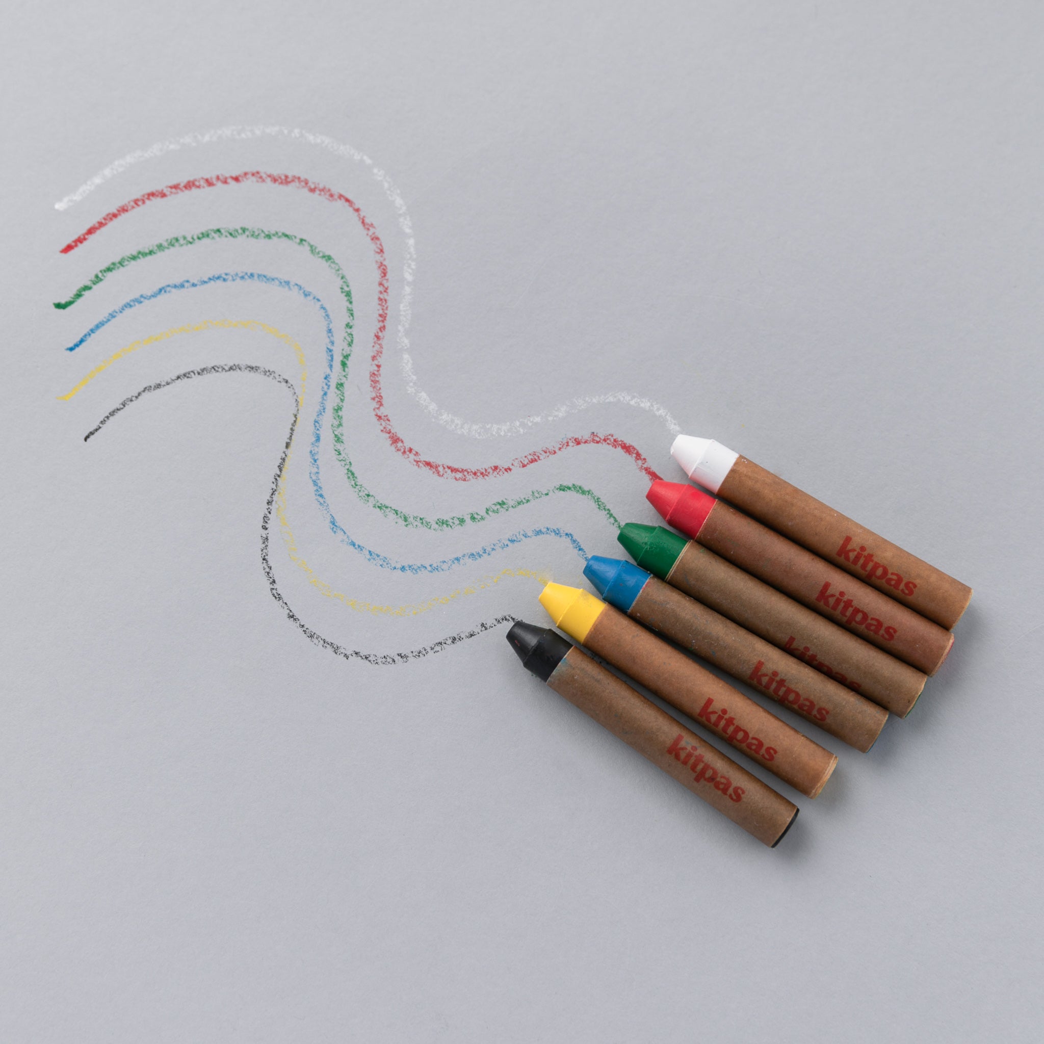 Kitpas Medium Art Stick Crayons - 6 colors