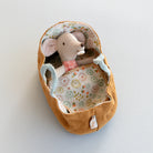 Maileg Baby Mouse in Carrycot