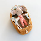 Maileg Baby Mouse in Carrycot