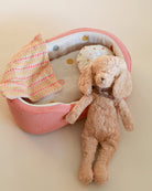Maileg | Plush Poodle Dog with Dog Bed - Coral 