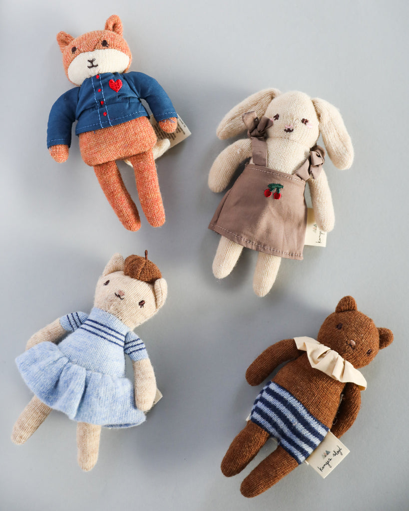 Mini Hand-Knit Foxy Friends (Pack of 2)