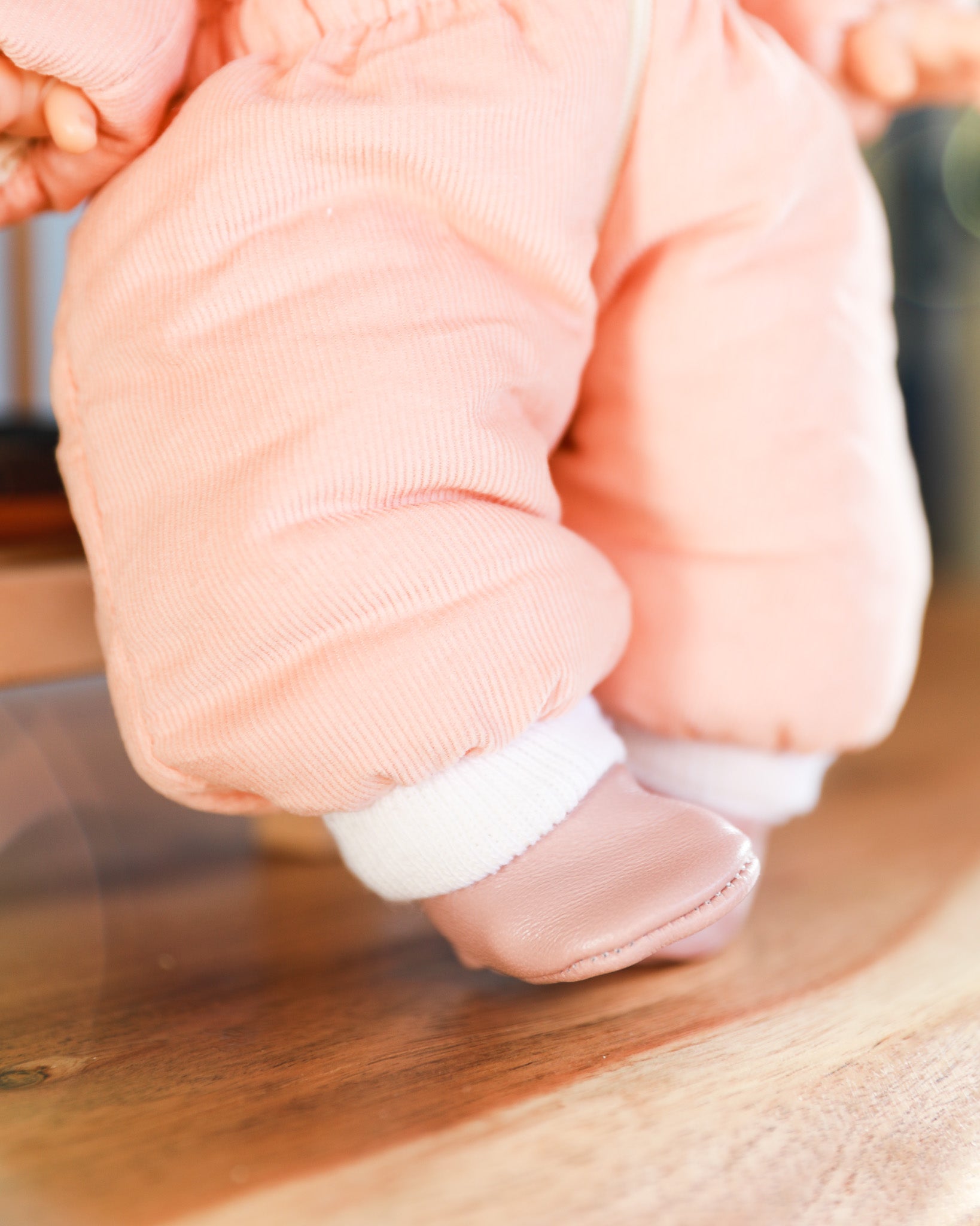 Minikane Doll Shoes | Baby Doll Slipper Socks - Blush