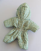 Minikane Doll Clothes | Baby Doll Snowsuit - Green Gingham