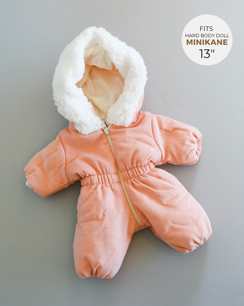 Minikane Doll Clothes | Baby Doll Snowsuit - Peach