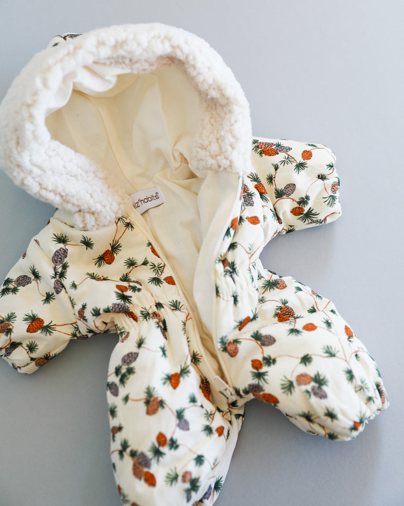 Minikane Doll Clothes | Baby Doll Snowsuit - Pinecones