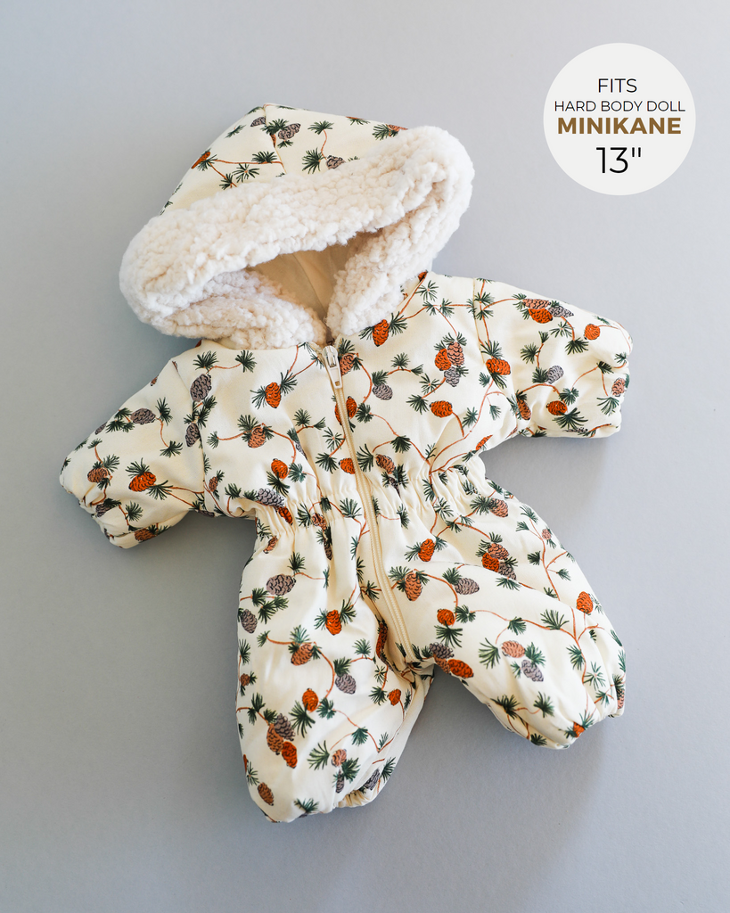 Minikane Doll Clothes | Baby Doll Snowsuit - Pinecones