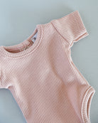 Minikane Doll Clothes | Short Sleeved Baby Doll Bodysuit (Soft Pink)