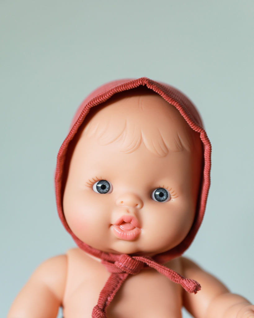 Minikane Doll Clothes | Baby Doll Bonnet - Marsala