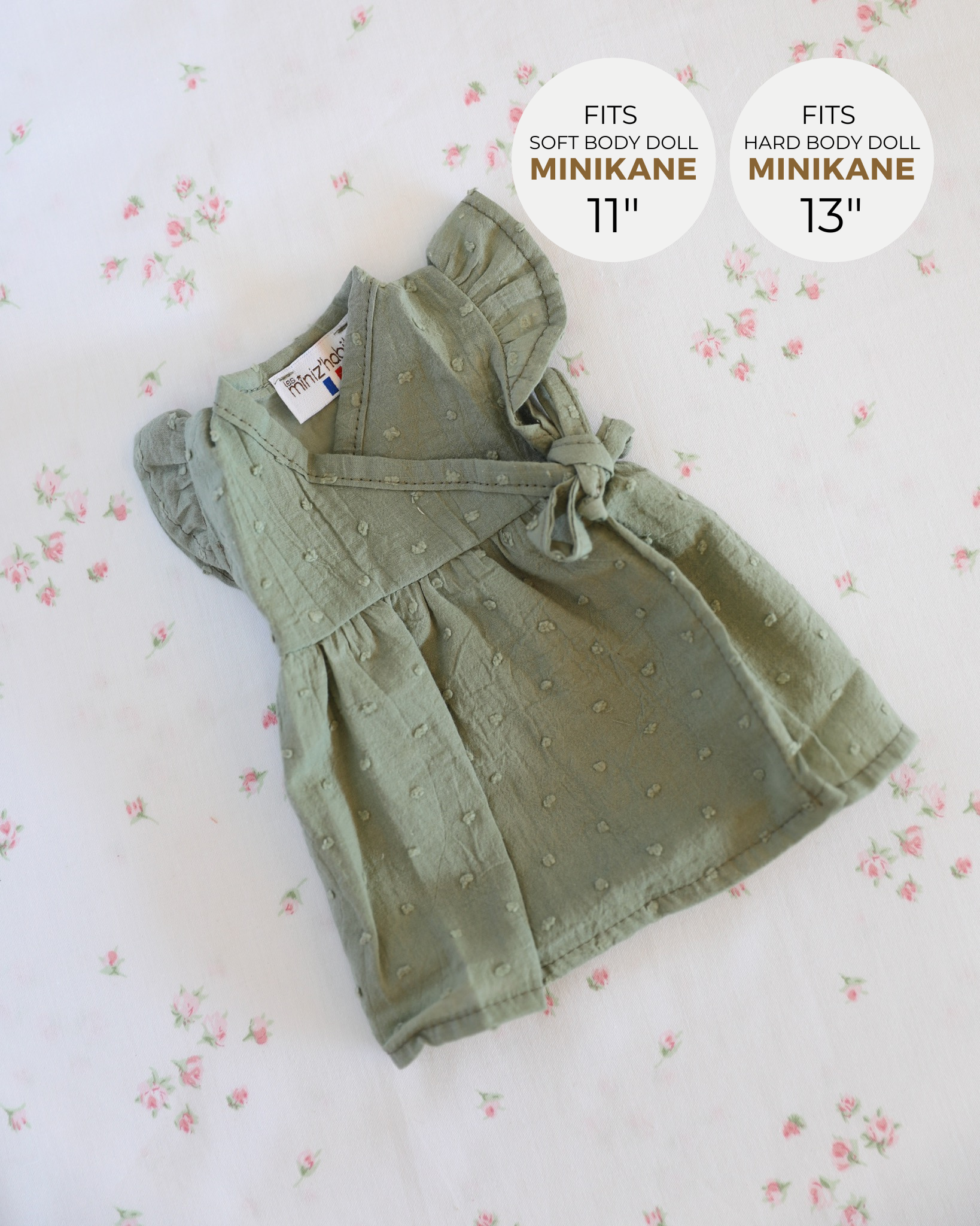 Minikane Doll Clothes | Baby Doll Dress (Mint)