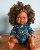 Minikane Doll Clothes | Baby Doll Floral Romper (Blue)