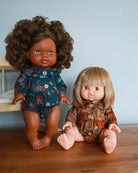 Minikane Doll Clothes | Baby Doll Floral Romper (Brown)