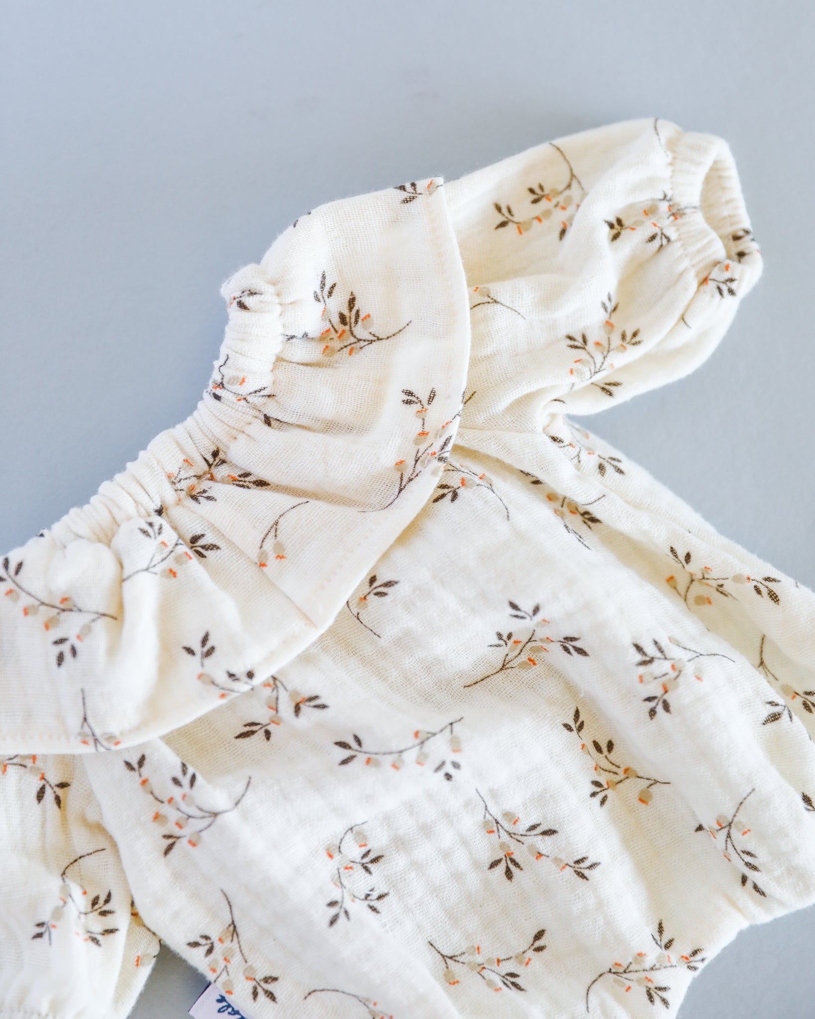 Minikane Doll Clothes | Baby Doll Flower Romper (White)