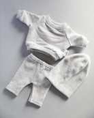 Minikane Doll Clothes | Baby Doll Sweatshirt Set with Beanie (Grey)