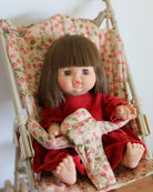 Minikane Doll Clothes | Baby Doll Velvet Dress (Red)