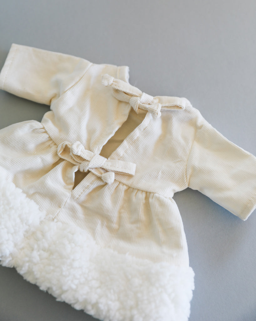 Minikane Doll Clothes | Baby Doll Winter Dress (White)