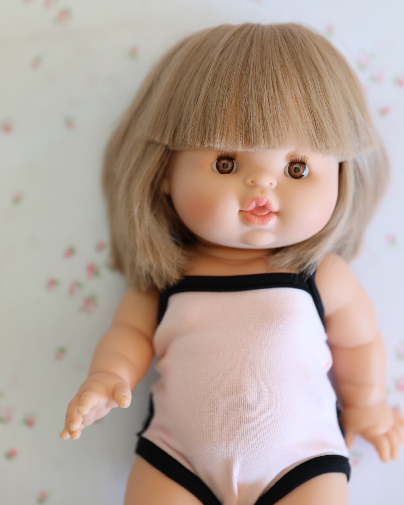 Minikane Doll Clothes | Doll Swimsuit (Pastel Pink)