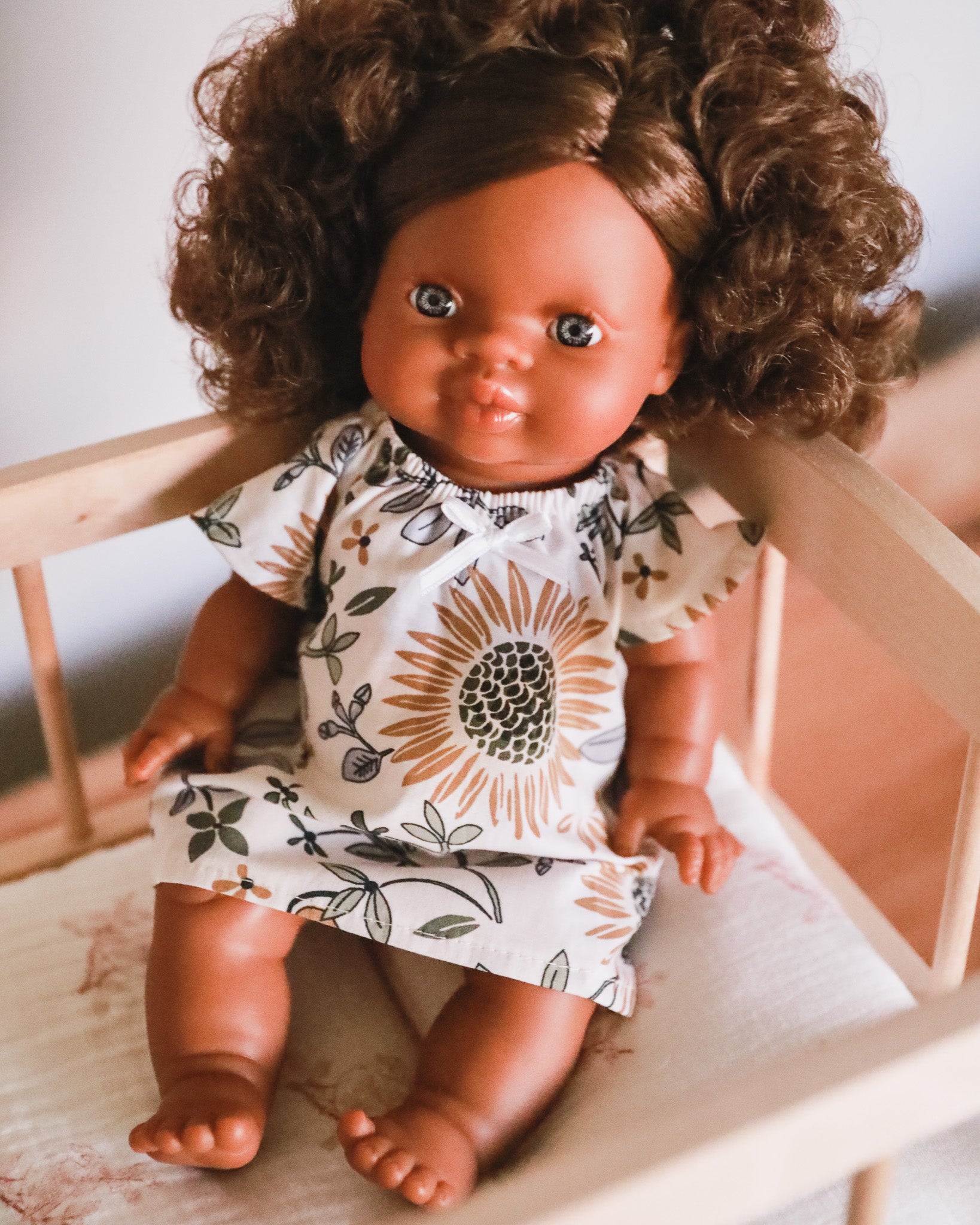 Minikane Doll Clothes | Baby Doll Nightgown - Sunflower