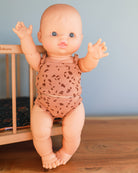 Minikane Doll Clothes | Baby Girl Doll Underwear Set (Brown Pebbles)