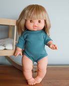 Minikane Doll Clothes | Short Sleeved Baby Doll Bodysuit (Blue)