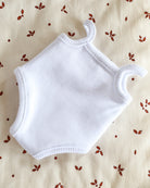 Minikane Doll Clothes | Sleeveless Baby Doll Bodysuit (White)