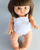 Minikane Doll Clothes | Sleeveless Baby Doll Bodysuit (White)