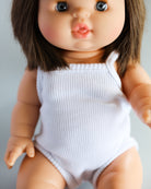 Minikane Doll Clothes | Sleeveless Baby Doll Bodysuit (White)