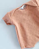 Minikane Doll Clothes | Soft Body Doll Cotton Romper (Brown)